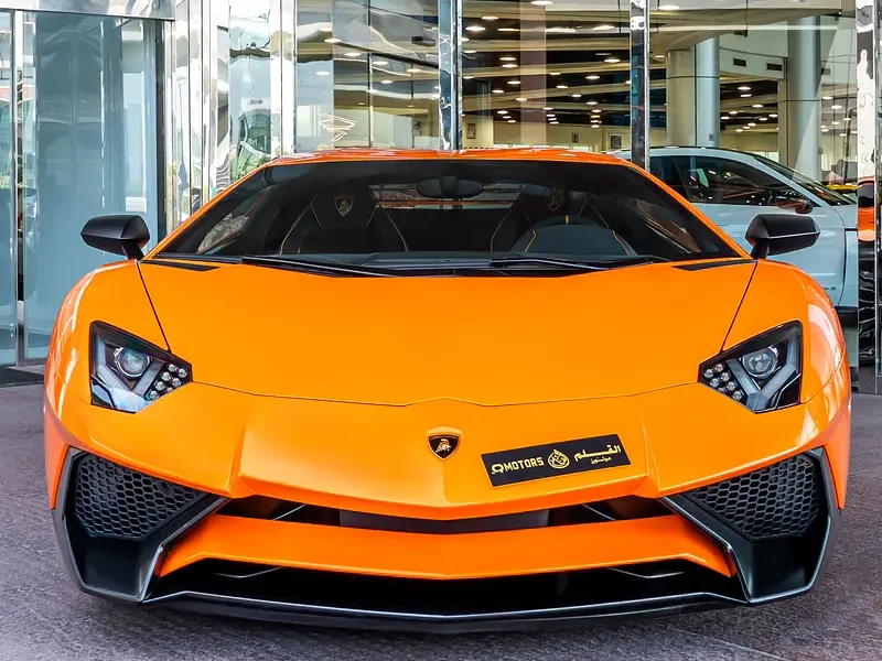 2017 Lamborghini Aventador LP 750-4 Superveloce 6.5-liter V12 Petrol Engine Orange Black Coupe
