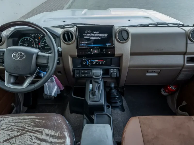 2026 Toyota Land Cruiser 70 Series LC 76 LX 4.0 Litres 6 Cylinders Petrol Engine White tan SUV