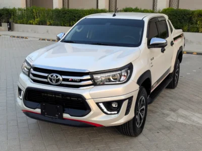 2018 Toyota Hilux Double Cab TRD 4.0 Litres 6 Cylinders Petrol Engine White Grey Pickup Truck