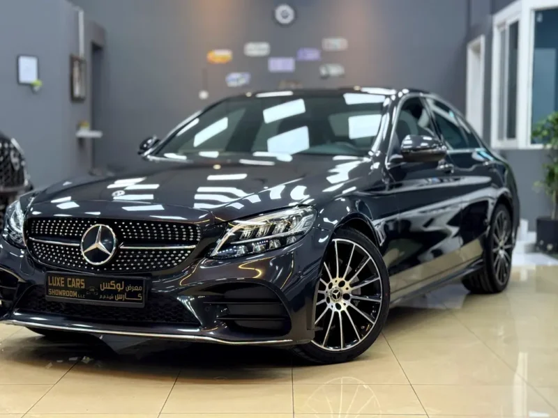 2020 Mercedes-Benz C-Class C200 4 Cylinders Petrol Engine Grey Red Sedan GCC Specs