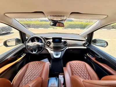 2024 Mercedes-Benz V-Class V 250 2.0 Litres 4 Cylinders Petrol Engine Black Tan Van GCC Specs
