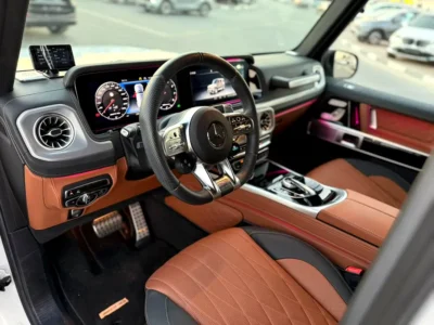 2023 Mercedes-Benz G-Class G 63 AMG 4.0L Bi-turbo V8 Petrol Engine White Brown SUV