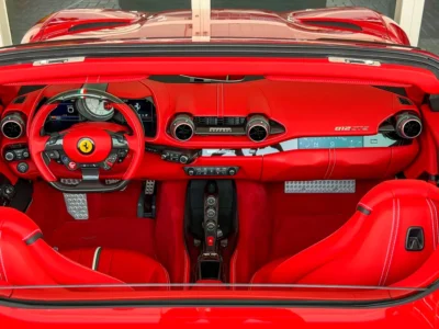 2023 Ferrari 812 GTS 6.5 Litres V12 Petrol Engine Red Hard Top Convertible FULL CARBON FIBER