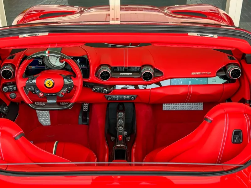 2023 Ferrari 812 GTS 6.5 Litres V12 Petrol Engine Red Hard Top Convertible FULL CARBON FIBER