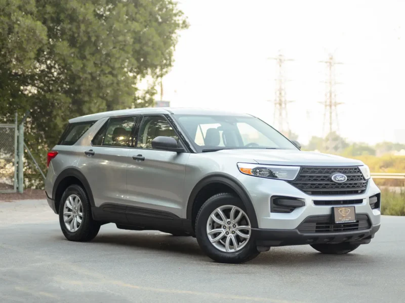 2023 Ford Explorer XLT 3.0 Litres 6 Cylinders Petrol Engine Silver Beige SUV GCC Specs 4WD