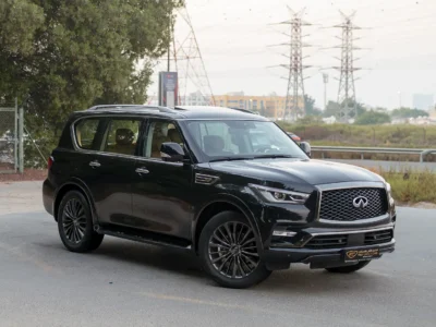2021 Infiniti QX80 Sensory 5.6 Litres 8 Cylinders Petrol Engine Black Brown SUV GCC Specs