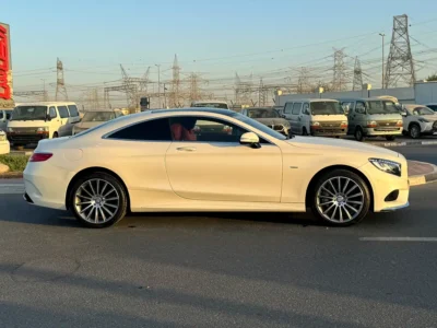 2015 Mercedes-Benz S-Class S 550 4MATIC 8 Cylinders Engine White Red Coupe Clean Title