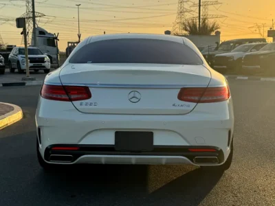 2015 Mercedes-Benz S-Class S 550 4MATIC 8 Cylinders Engine White Red Coupe Clean Title