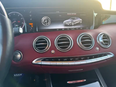 2015 Mercedes-Benz S-Class S 550 4MATIC 8 Cylinders Engine White Red Coupe Clean Title