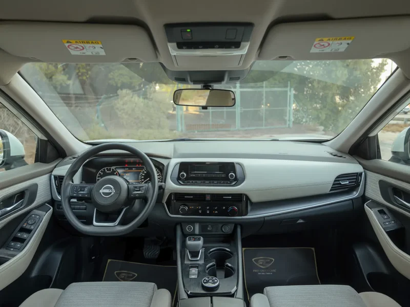 2024 Nissan X-Trail S 2.5 Litres 4 Cylinders Petrol Engine White Beige SUV GCC Specs