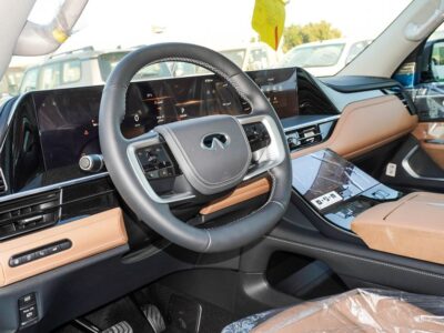 2024 Infiniti QX80 3.5L TWIN TURBO 6 Cylinders Petrol Engine Grey Tan SUV GCC Specs