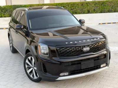 2020 Kia Telluride EX 6 Cylinders Petrol Engine Black Tan SUV GCC Specs Excellent Condition