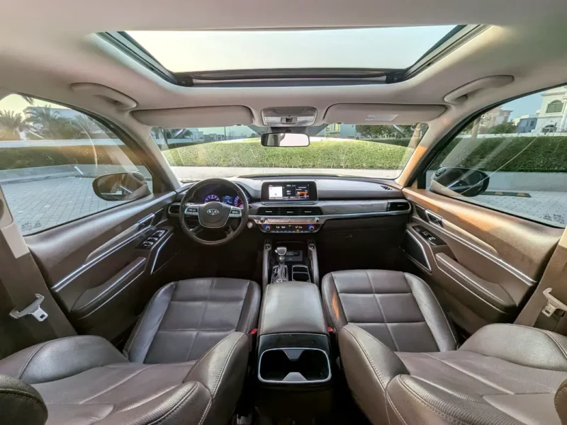 2020 Kia Telluride EX 6 Cylinders Petrol Engine Black Tan SUV GCC Specs Excellent Condition