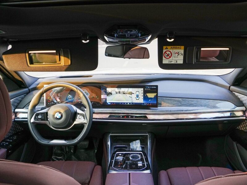 2025 BMW 740i MASTERCLASS M SPORT PACKAGE 6 Cylinders Hybrid White Burgundy Sedan