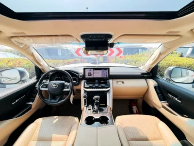 2023 Toyota Land Cruiser VXR 3.5 Litres 6 Cylinders Diesel Engine White Beige SUV GCC
