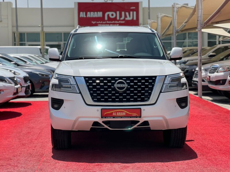 2024 Nissan Patrol LE Type 2 5.6 Liters 8 Cylinders Petrol Engine White Tan SUV GCC Specs