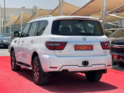 2024 Nissan Patrol LE Type 2 5.6 Liters 8 Cylinders Petrol Engine White Tan SUV GCC Specs