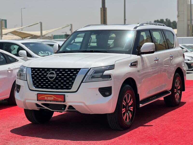 2024 Nissan Patrol LE Type 2 5.6 Liters 8 Cylinders Petrol Engine White Tan SUV GCC Specs