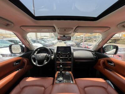 2024 Nissan Patrol LE Type 2 5.6 Liters 8 Cylinders Petrol Engine White Tan SUV GCC Specs