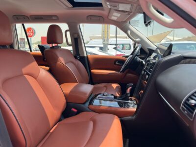 2024 Nissan Patrol LE Type 2 5.6 Liters 8 Cylinders Petrol Engine White Tan SUV GCC Specs