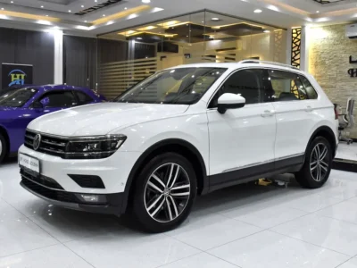 2019 Volkswagen Tiguan SEL 4 Cylinders Petrol Engine White Beige Crossover GCC Specs