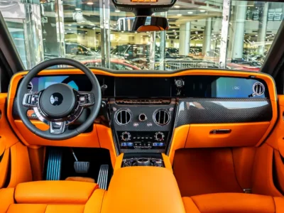 2026 Rolls-Royce Cullinan Black Badge Twin-Turbo V12 Petrol Engine Black Orange SUV