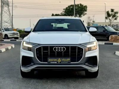 2019 Audi Q8 55 TFSI quattro S line 6 Cylinders Petrol Engine White Tan SUV GCC Specs