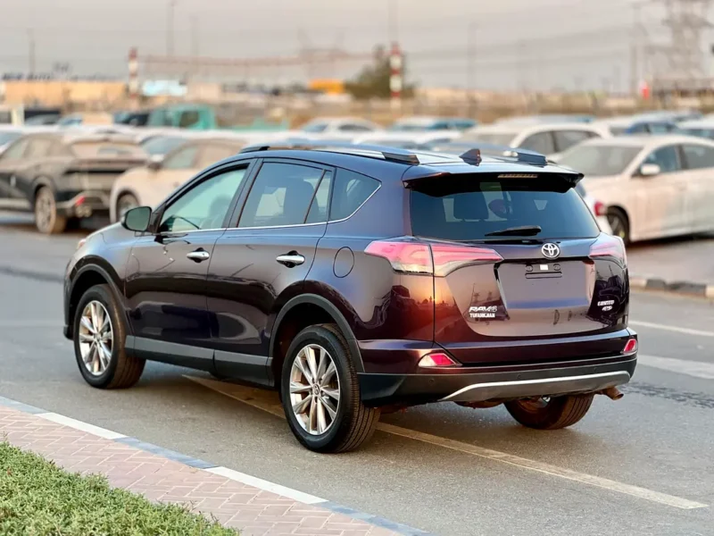 2017 Toyota Rav 4 Limited 4 Cylinders Petrol Engine Maroon Black SUV American Specs