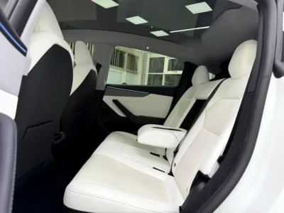2025 Tesla Model Y Long Range Fully Electric Vehicle White SUV GCC Specs Excellent Condition