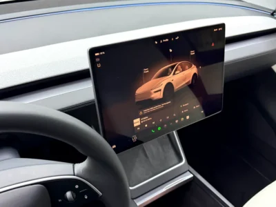2025 Tesla Model Y Long Range Fully Electric Vehicle White SUV GCC Specs Excellent Condition