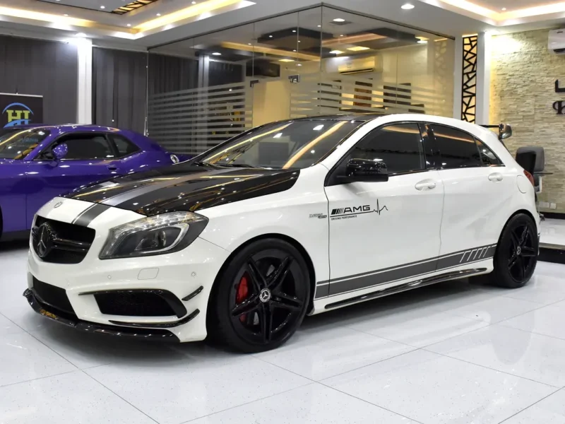 2014 Mercedes-Benz A-Class A 45 AMG 4MATIC Edition 1 4 Cylinders White Black Hatchback GCC