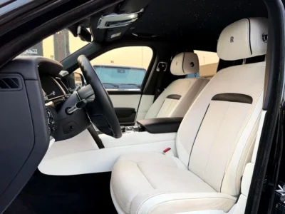 2021 Rolls-Royce Cullinan Black Badge Powerful V12 Engine Black White SUV European Specs