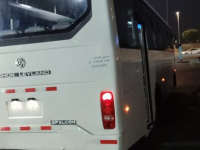 2017 Ashok Leyland 56 Seats 5.8 Litres 4 Cylinders Diesel Engine White Blue Bus Manual GCC