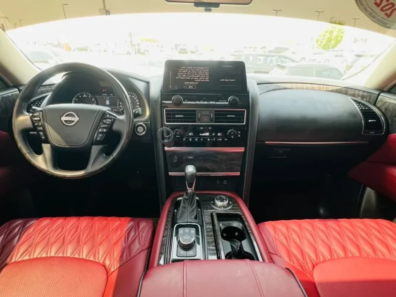 2024 Nissan Patrol LE PLATINUM CITY 5.6 Litres V8 Petrol Engine White Red SUV GCC Specs
