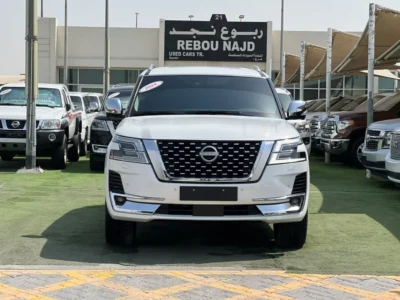 2024 Nissan Patrol LE PLATINUM CITY 5.6 Litres V8 Petrol Engine White Red SUV GCC Specs
