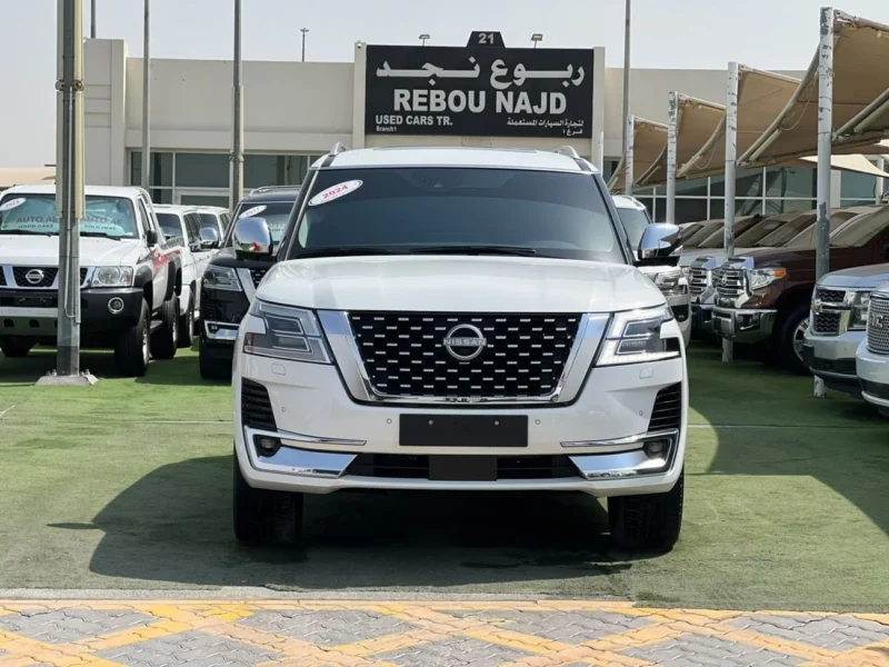 2024 Nissan Patrol LE PLATINUM CITY 5.6 Litres V8 Petrol Engine White Red SUV GCC Specs