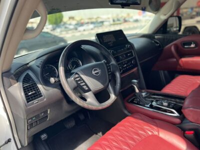 2024 Nissan Patrol LE PLATINUM CITY 5.6 Litres V8 Petrol Engine White Red SUV GCC Specs