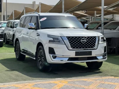2024 Nissan Patrol LE PLATINUM CITY 5.6 Litres V8 Petrol Engine White Red SUV GCC Specs