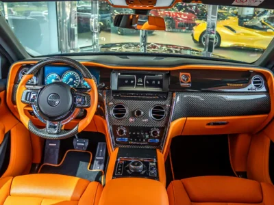 2021 Rolls-Royce Cullinan Black Badge 6.75L Twin-Turbo V12 Petrol Engine Black Orange SUV