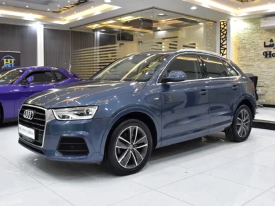 2017 Audi Q3 35 TFSI S line 4 Cylinders petrol Engine Blue Grey SUV GCC Specs Automatic