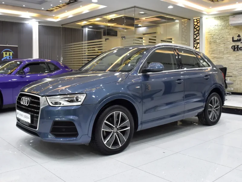 2017 Audi Q3 35 TFSI S line 4 Cylinders petrol Engine Blue Grey SUV GCC Specs Automatic