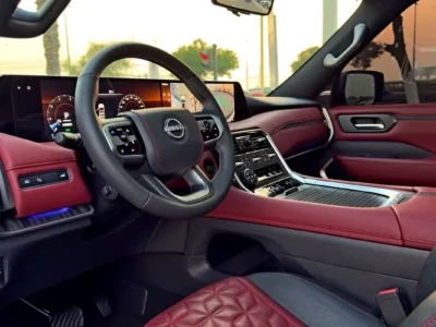 2025 Nissan Patrol LE Platinum City 6 Cylinders Petrol Engine Grey Red SUV GCC Specifications
