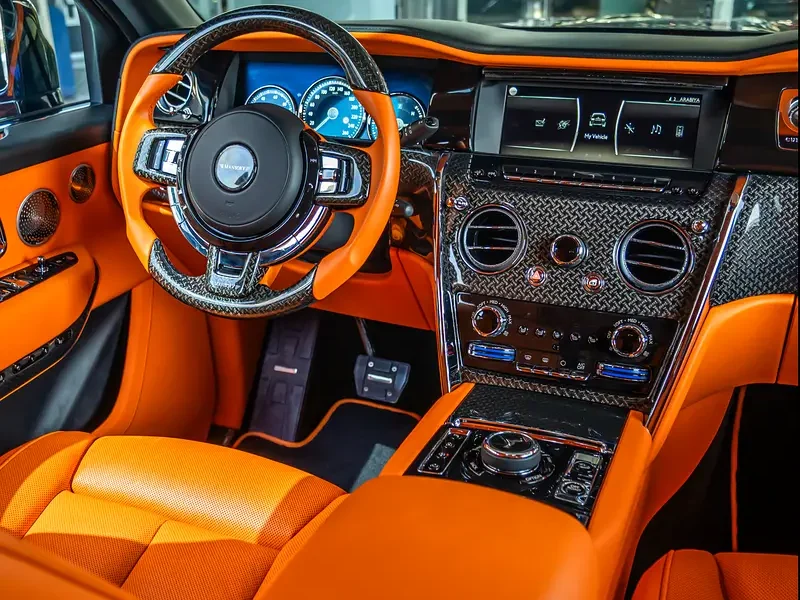 2021 Rolls-Royce Cullinan Black Badge 6.75L Twin-Turbo V12 Petrol Engine Black Orange SUV