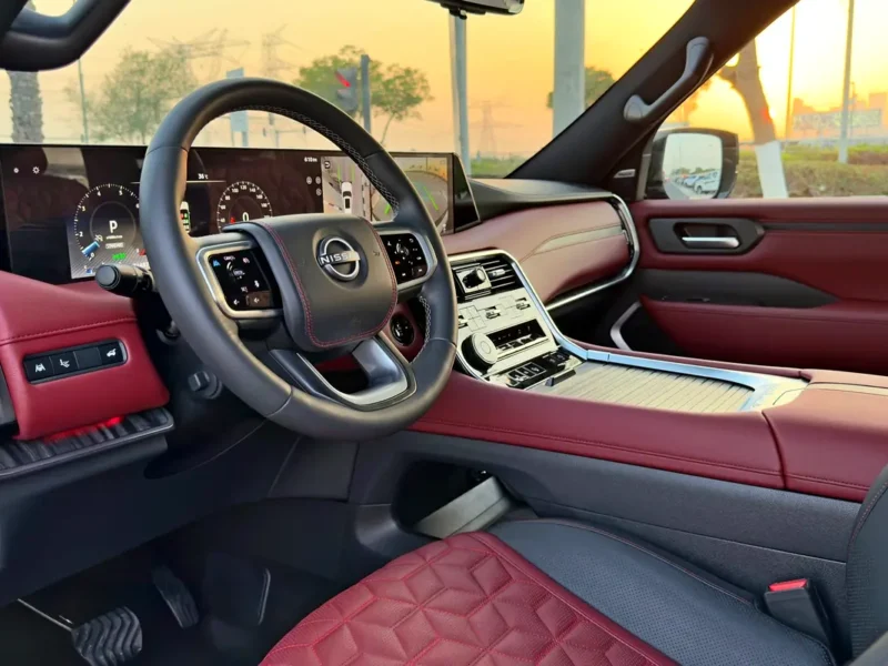 2025 Nissan Patrol LE Platinum 6 Cylinders Petrol Engine Black Red SUV GCC Specifications