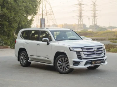 2024 Toyota Land Cruiser VXR 3.5 Litres 6 Cylinders Petrol Engine White Red SUV GCC Specs