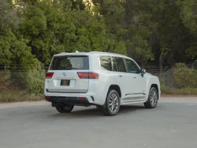 2024 Toyota Land Cruiser VXR 3.5 Litres 6 Cylinders Petrol Engine White Red SUV GCC Specs