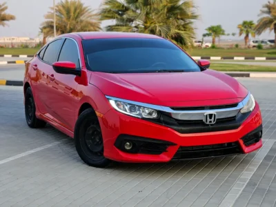 2017 Honda Civic EX 4 Cylinders Petrol Engine Red Black Sedan Canadian Specs Automatic
