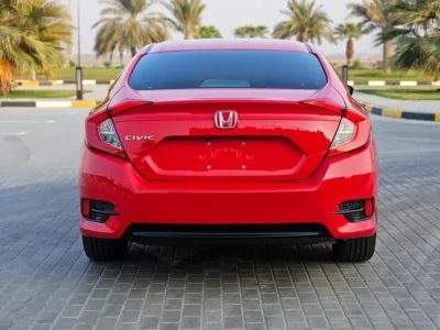 2017 Honda Civic EX 4 Cylinders Petrol Engine Red Black Sedan Canadian Specs Automatic