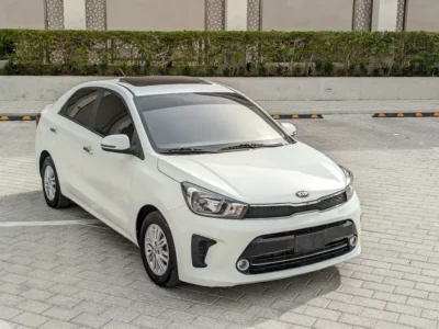 2020 Kia Pegas EX 4 Cylinders Petrol Engine White Grey Sedan GCC Specs Automatic