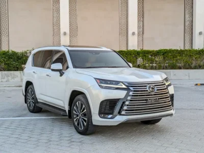 2023 Lexus LX-Series LX 600 Premium 3.5L Twin-Turbo V6 Petrol Engine White Tan SUV GCC Specs